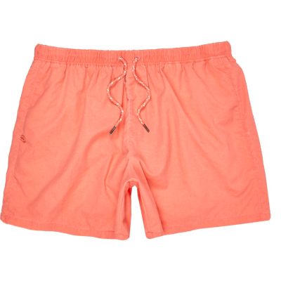 Orange drawstring swim shorts